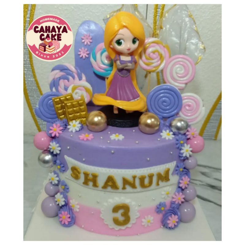 Rapunz3L custom cake / Kue Ulang Tahun Rapunz3L / Kue Ultah Anak Perempuan