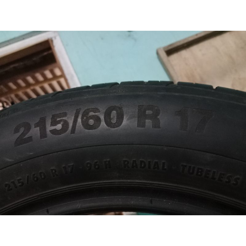 ban second continental 215/60/17 tubbles termurah (ready stok)