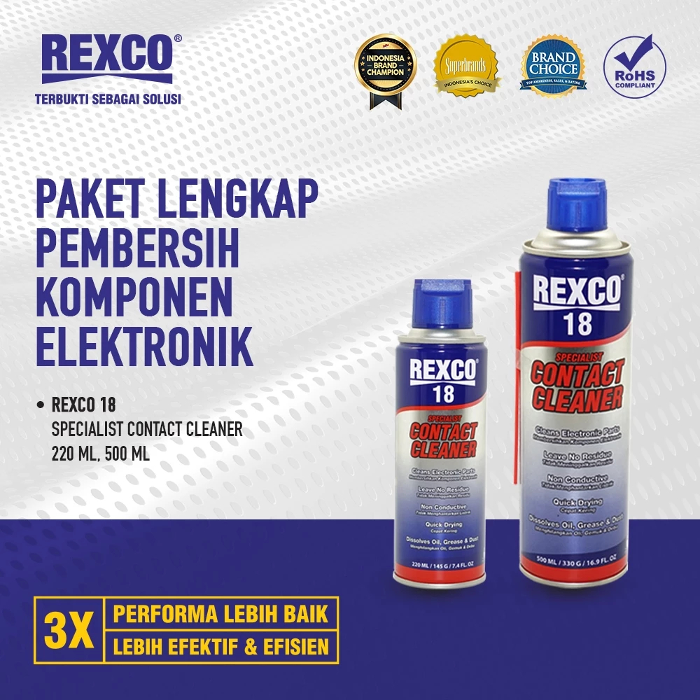 Pembersih IC LED PCB Board Elektronik Rexco 18 220ml 500ml Rexco18 220 ML 500 ML