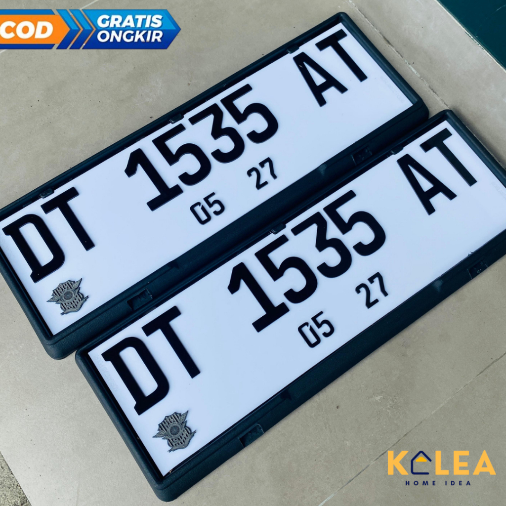 RO Plat Nomor Mobil Timbul Akrilik Custom - Plat Nomor Timbul Mobil Akrilik