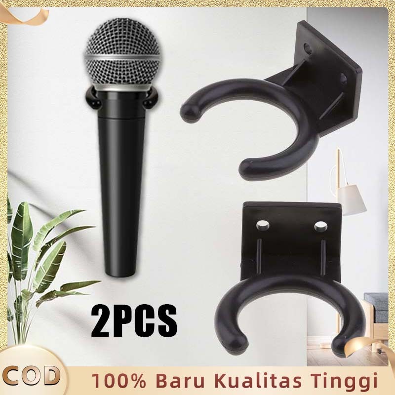Cantolan Mic 2pcs Holder Hanger Mic Wall Mount Hook Clamp Microphone