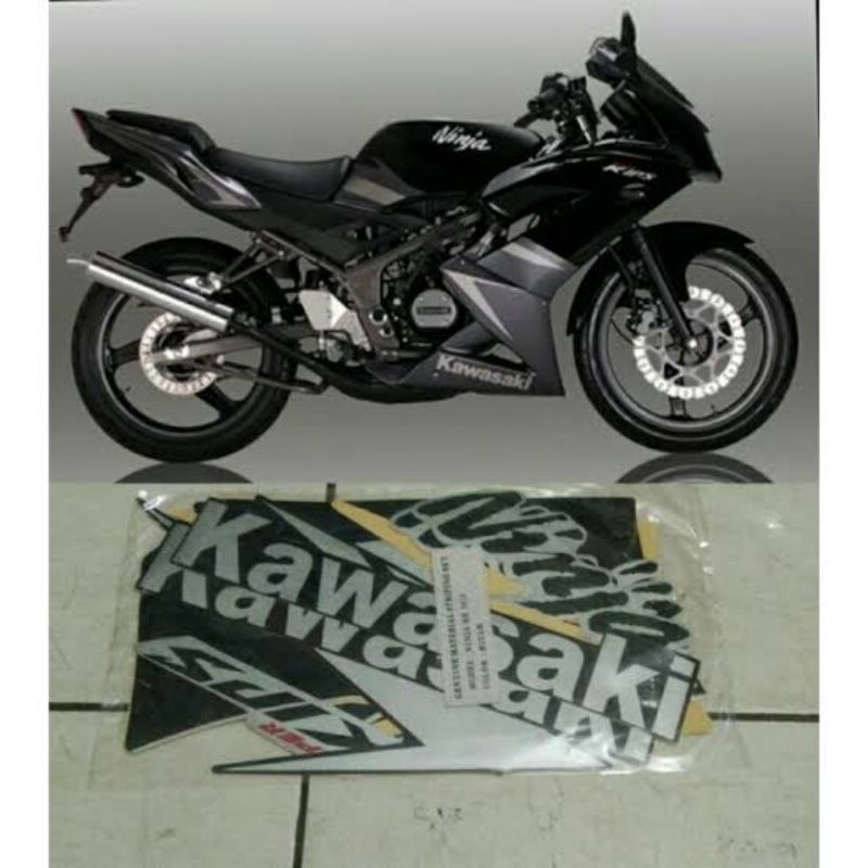 striping stiker kawasaki ninja RR 2012 hitam abu