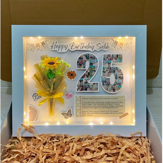 Scrapframe Bingkai Foto 3D Hadiah Ultah Wisuda Wedding