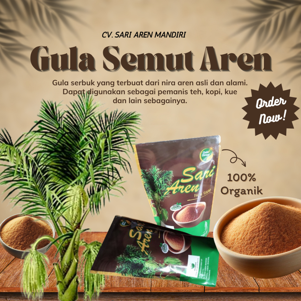 

Gula Semut Aren 100% Organik Kualitas Ekspor Kemasan 1 Kg