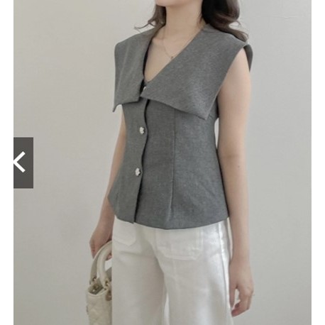 Her Apparel - Doyeon Top in Grey