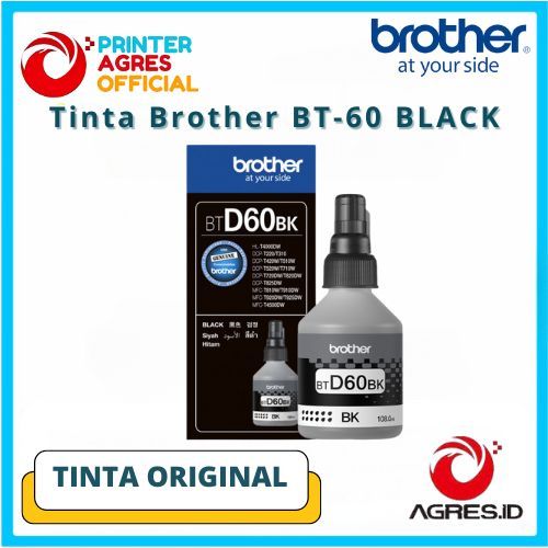 BROTHER TINTA PRINTER BT-60 BLACK BT 60 BLACK ORIGINAL