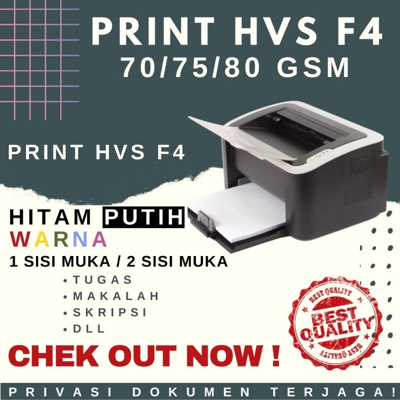 

PRINT/CETAK KERTAS TERMURAH F4 70/75/80 GSM