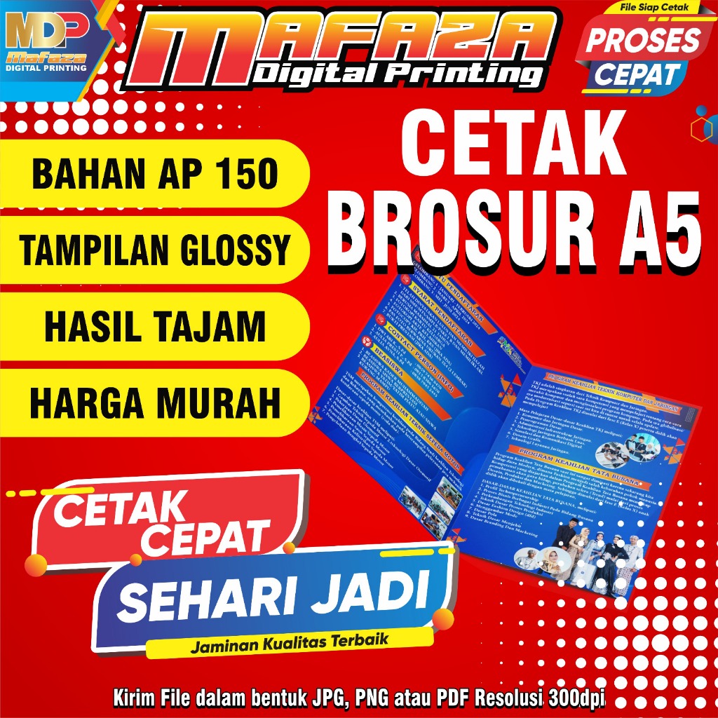 

Brosur A5 Artpapper 120 | artpapper 150 | ISI 100 lembar