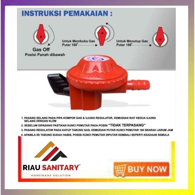 regulator kamikawa ultimate kompor gas tekanan rendah SNI berkualitas