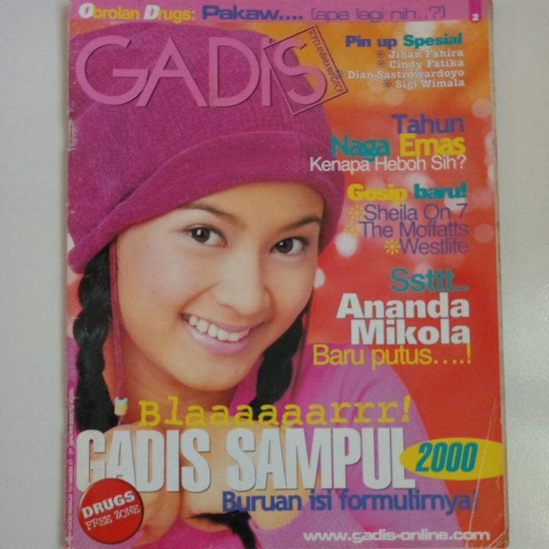 Majalah Gadis Tahun 2000 Cover Stani Pratiwi