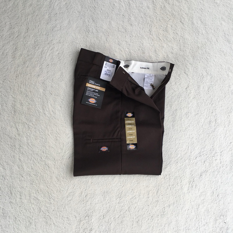 Dickies 85283 Loose Fit Double Knee Dark Brown