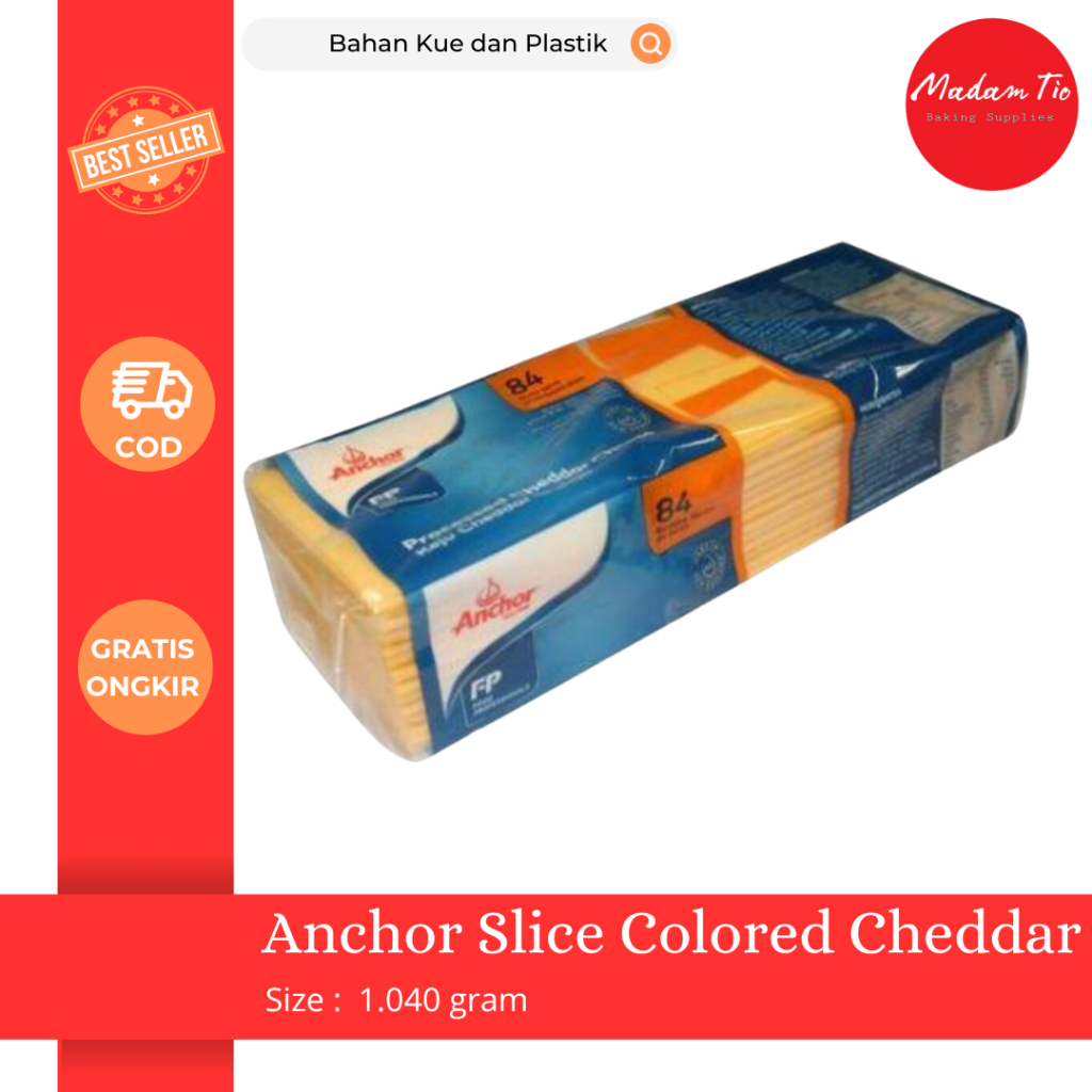

Anchor Slice Colored Cheddar 1pcs