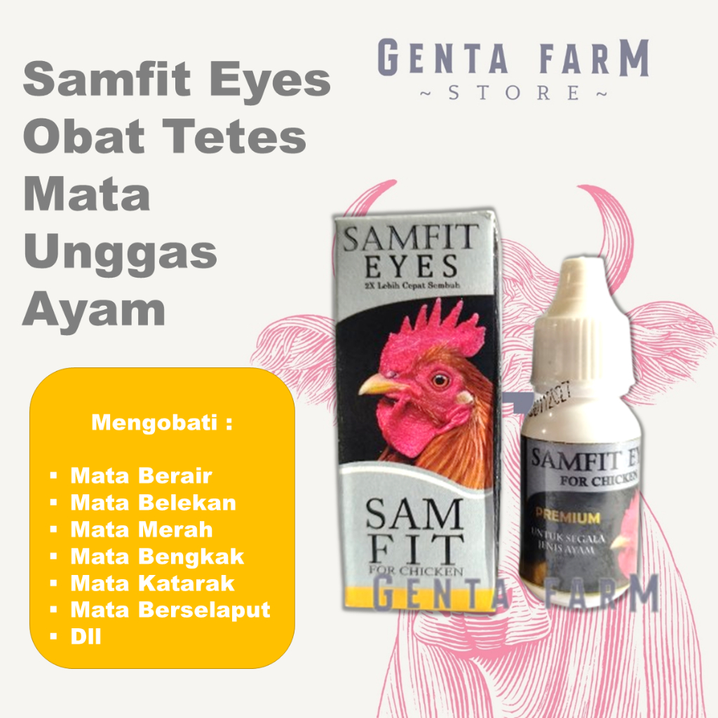 Samfit Eyes Obat Tetes Mata Ayam Obat Sakit Mata untuk Ayam