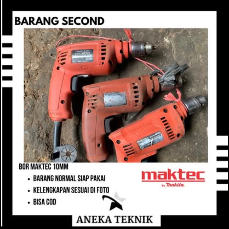 Bor Beton /Tembok Maktec 10mm mt60 & mt 603 Drill Besi Kayu Bor tangan listrik maktec