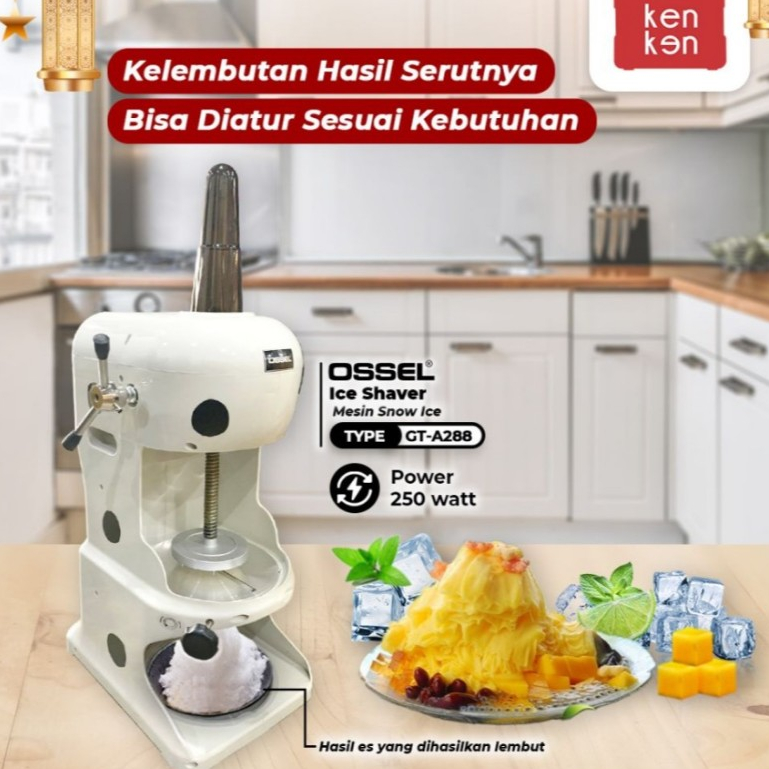 OSSEL Mesin Ice Shaver Mesin Serut Es Snow Ice Mesin Es Salju Mesin Es Kepal OSSEL