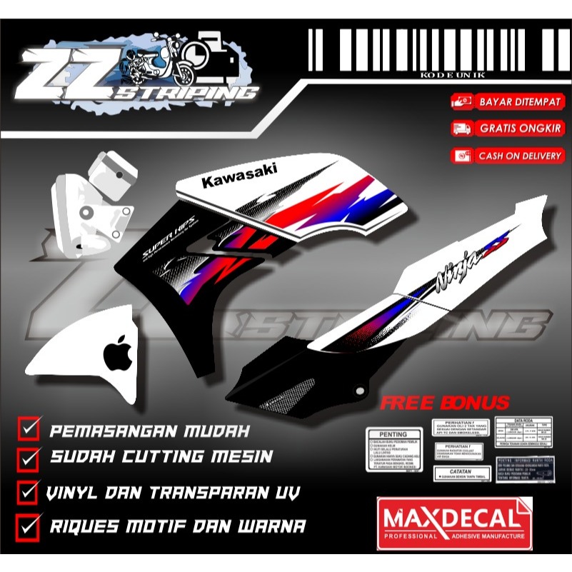 STRIPING VARIASI MOTOR NINJA SS MOTIF  (BISA REQUEST)