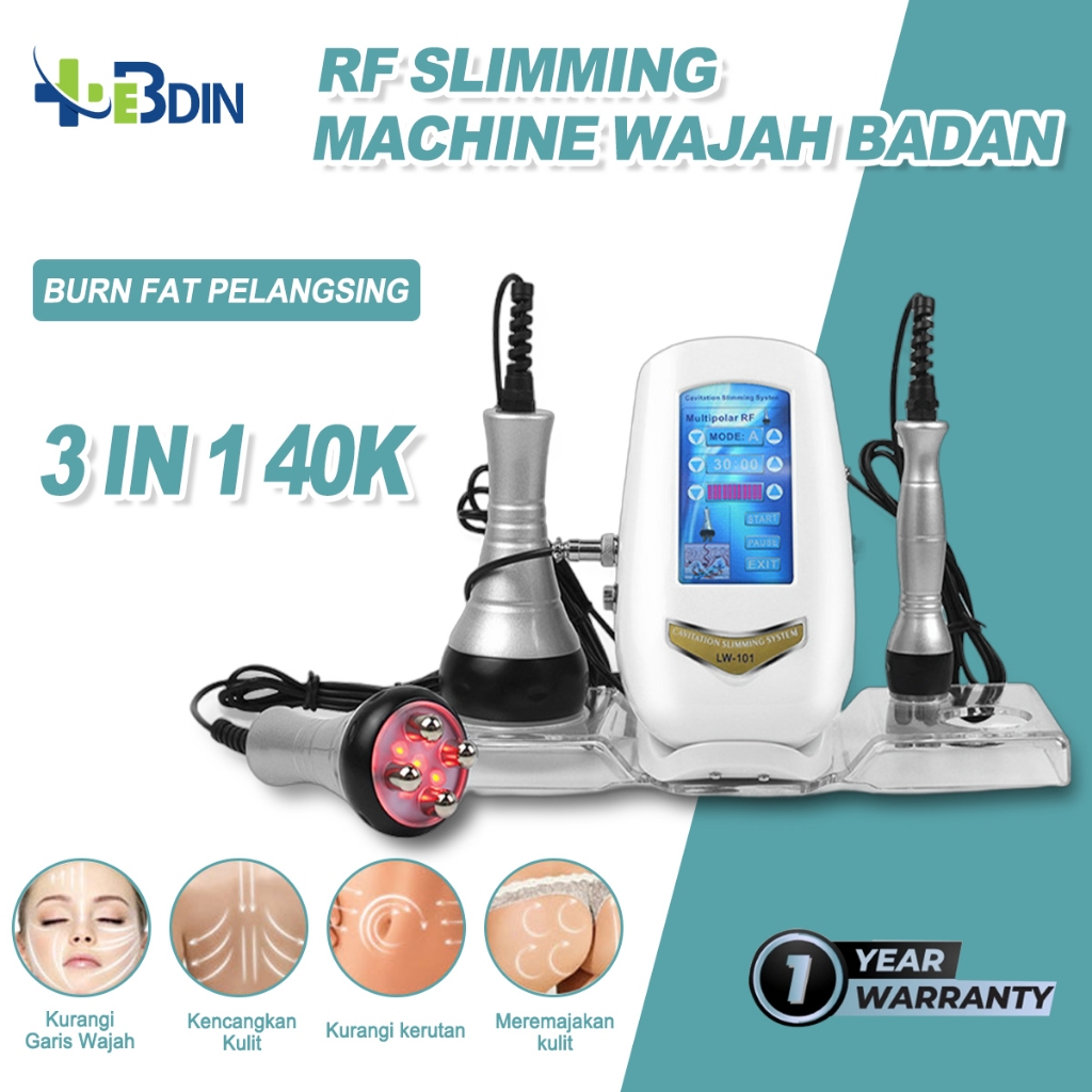 BD Burn Fat Pelangsing Tubuh Hilangkan Kerut Radio FrequencyBinnis 3 in 1 40K Rf Slimming Machine Wa