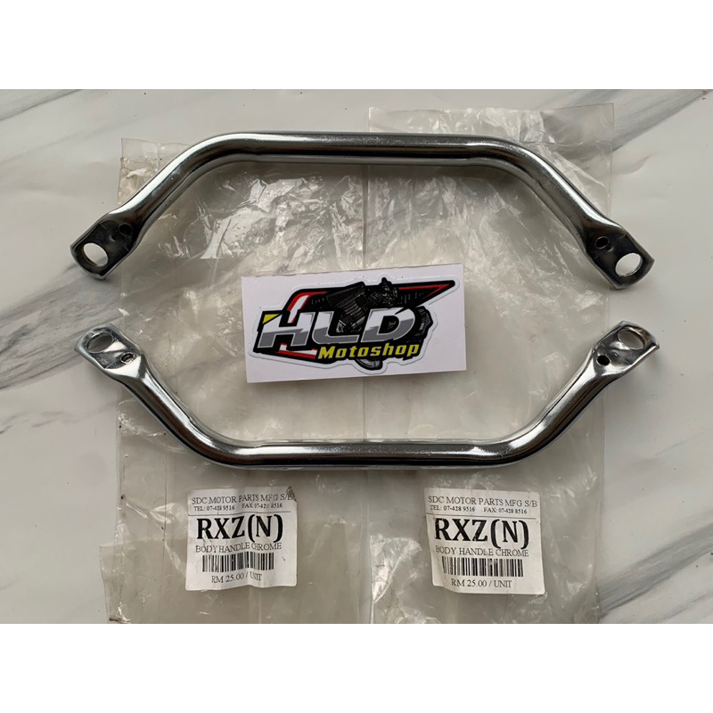 Behel Bawah Jok. Behel Samping Kiri Dan Kanan Yamaha RXZ Mile Dan RXZ Catalyzer Warna Chrome