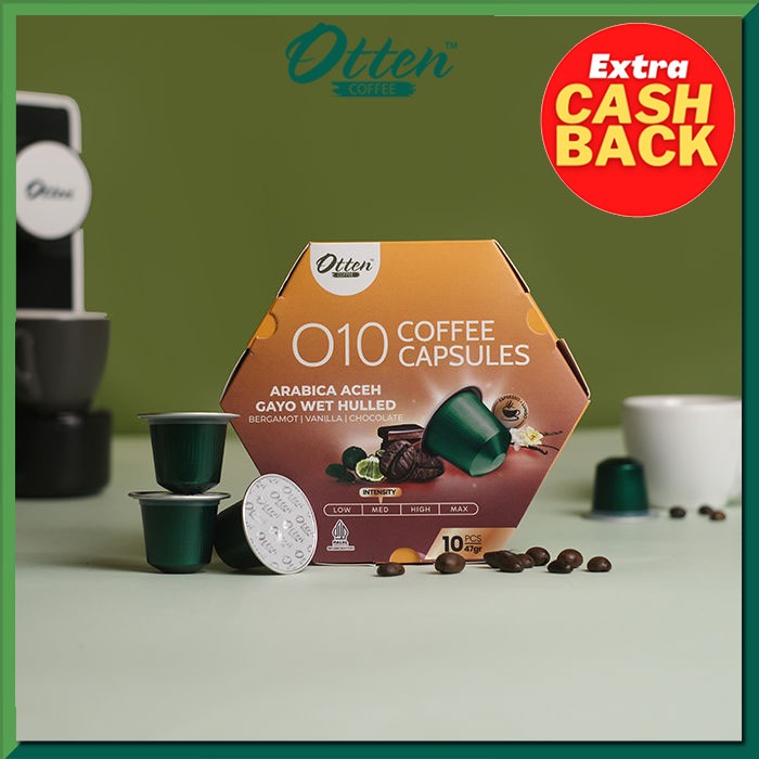

Kopi Kapsul - O10 Arabica Gayo Wet Hulled Coffee Capsule | Kapsul Nespresso Compatible - Otten Coffee Capsules