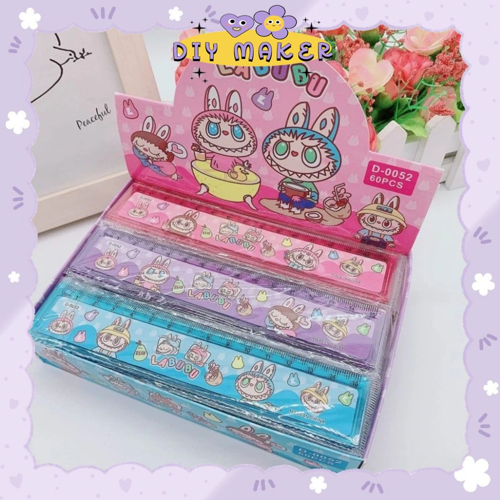 

DM Penggaris Transparan Karakter 15 Cm Sanrio Labubu Capybara Lucu Garisan Mistar Alat Tulis Anak