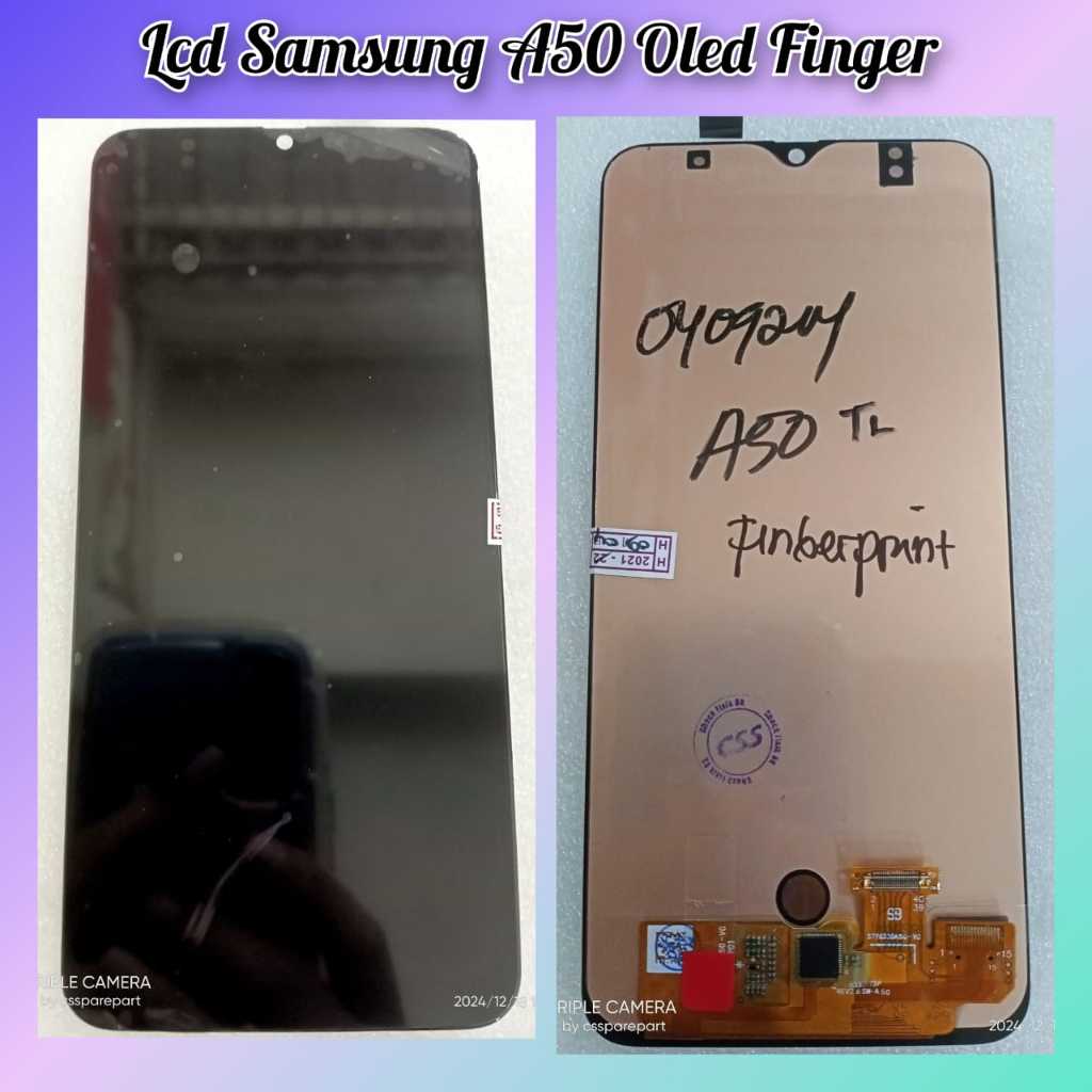 Lcd Set Samsung A50 A505 OLED Finger Lcd Fullset Samsung A50 A505 OLED Finger