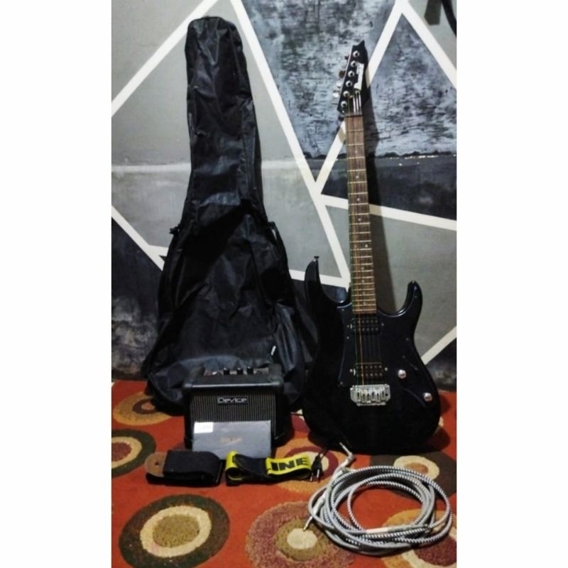 [SECOND] GITAR ELEKTRIK LISTRIK IBANEZ GRX22EX BLACK / MINI AMPLY GITAR / MULTI EFFECT GITAR