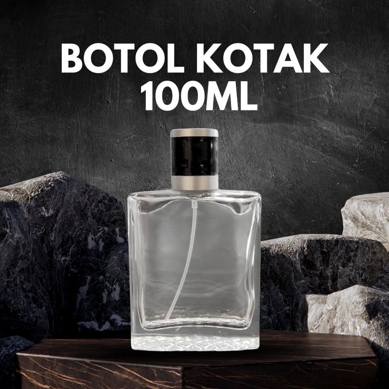 Spray Kotak 100 ml - Botol Parfum - Botol Kaca - Satuan