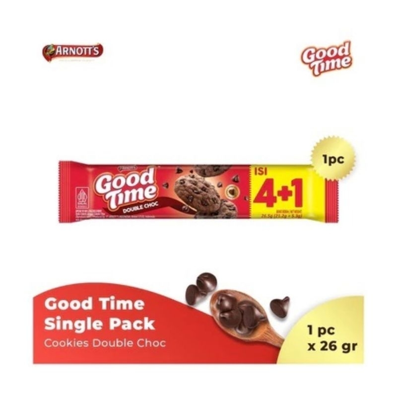 

Good Time Double Choc Cookies 26gr 1pcs