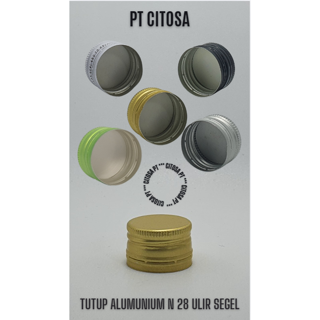 Tutup Alumunium N 28 mm Ulir Segel / Tutup Marjan Alumunium / Tutup Alumunium / Tutup / Tutup Botol 
