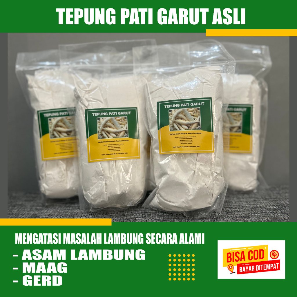 

(COD) Tepung Pati Garut Asli 100% 250gram | Pati Asam Lambung | Pati Garut, Irut, Angkrik | Solusi Maag, Asam Lambung, GERD