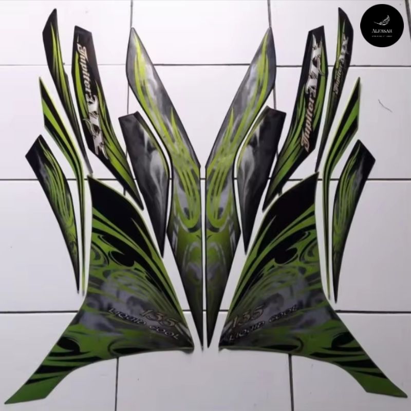 STICKER Striping YAMAHA JUPITER MX 135 New 2011 Hijau