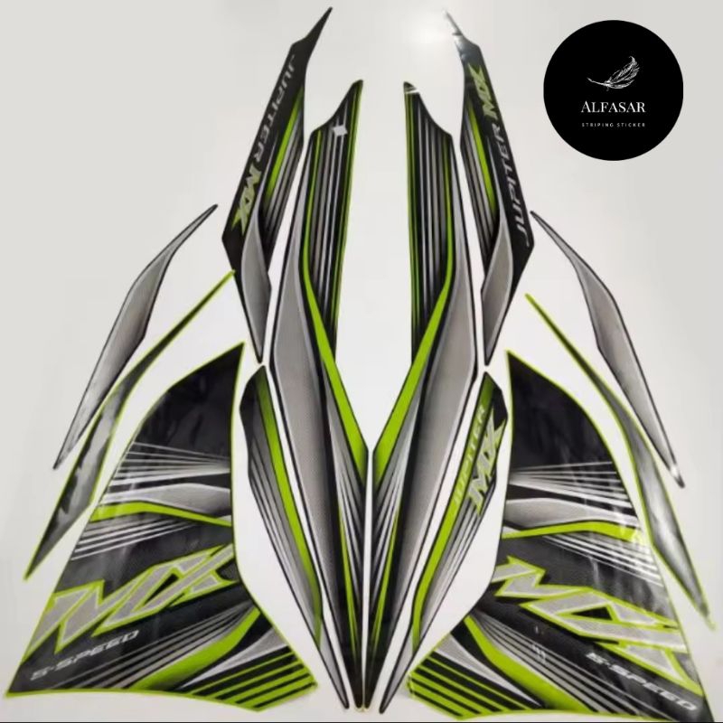 STICKER Striping YAMAHA JUPITER MX 135 New 2012 Hitam Hijau