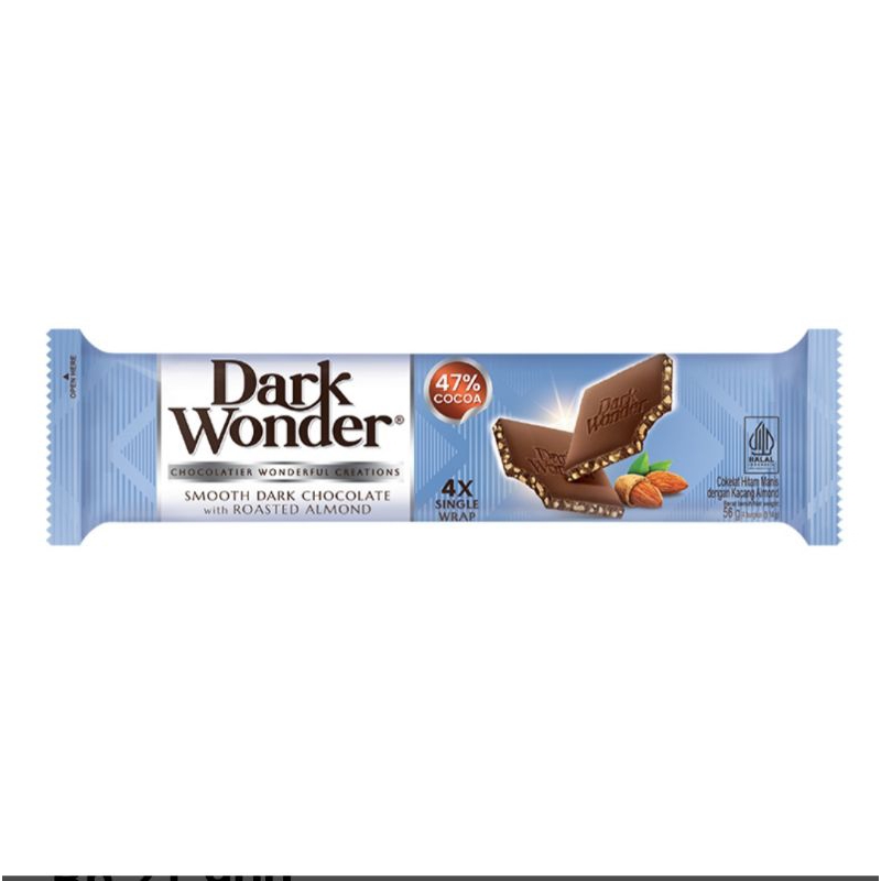 

Dark Wonder Smooth Dark Chocolate Roasted Almond 4 x 14 g