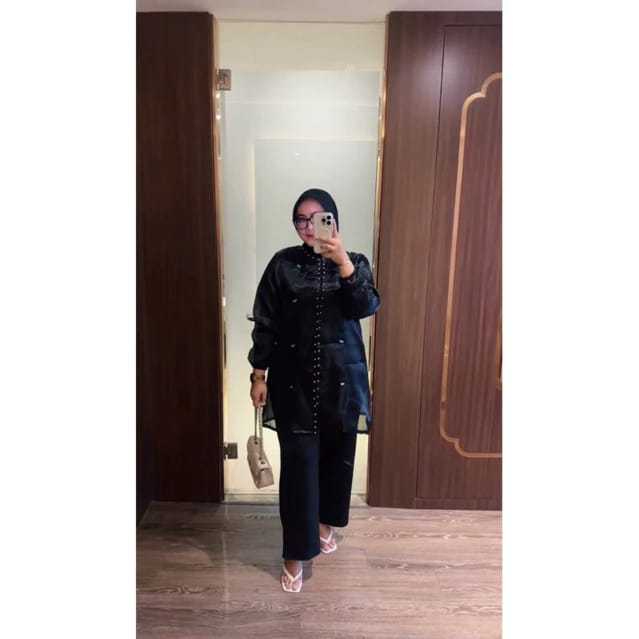 Outer Organza Premium Jumbo - Outfit Elegan Kondangan Wisuda Wanita Stylish Kekinian