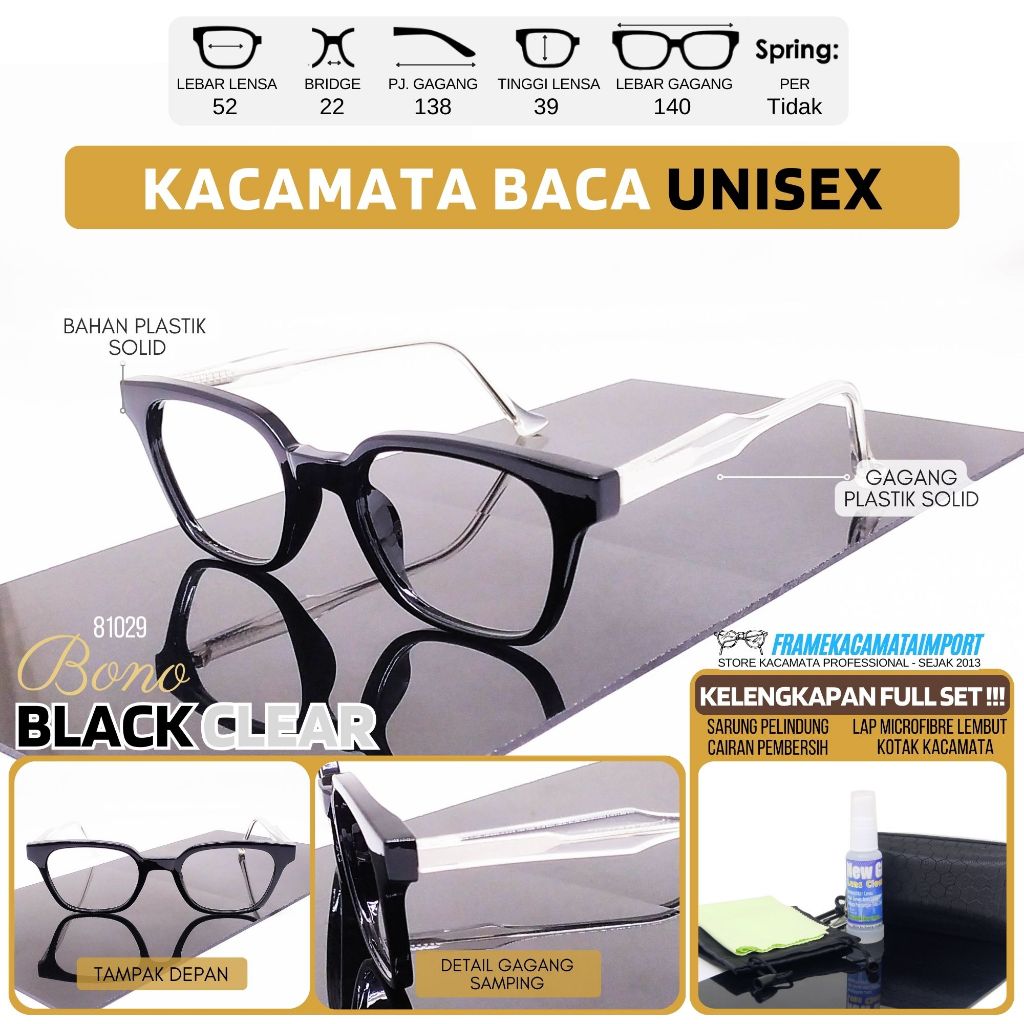 Kacamata Baca Pria Plus Anti Radiasi