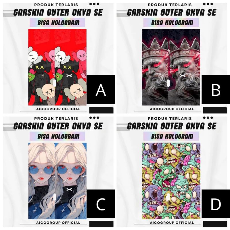 

Garskin Inner 0XPA SE Hologram Dan Biasa Anti Air Bisa Custom