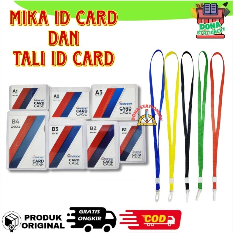 

ID CARD PLASTIK + TALI | ID CARD TEBAL A1 A2 A3 B1 B2 B3 B4 | MIKA NAME TAG | ID CARD | LANYARD