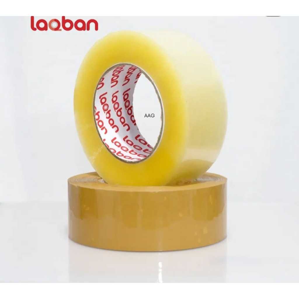 

[ BISA COD ] Lakban Murah 300 yard FULL 45 mm 45 micron Bening / Coklat