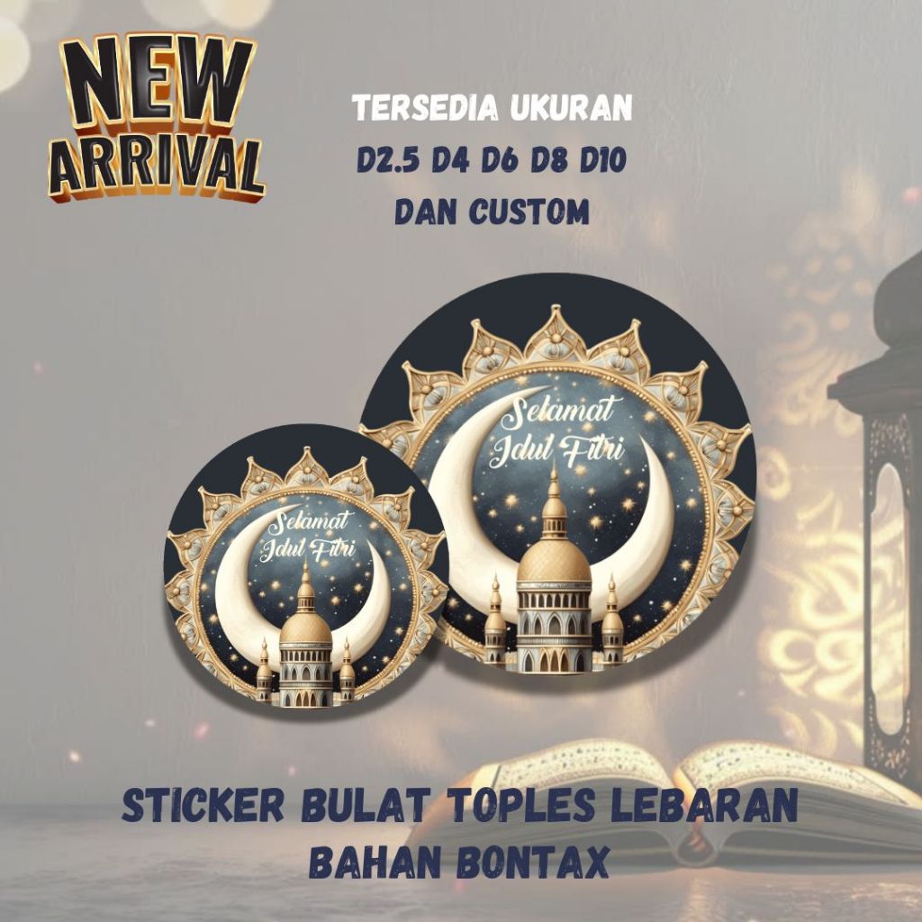 

Sticker Bulat Lebaran Idul Fitri Eid Mubarak untuk Toples - NEW ARRIVAL