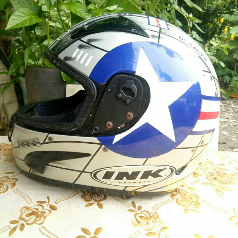 Helm helmet ink GP racer motif amerika original