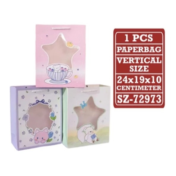 

Matris - Paperbag Vertical + Jendela Mika Size 24.5x19.5x9 Cm / Kado Souvenir / Gift Bags SZ-72973