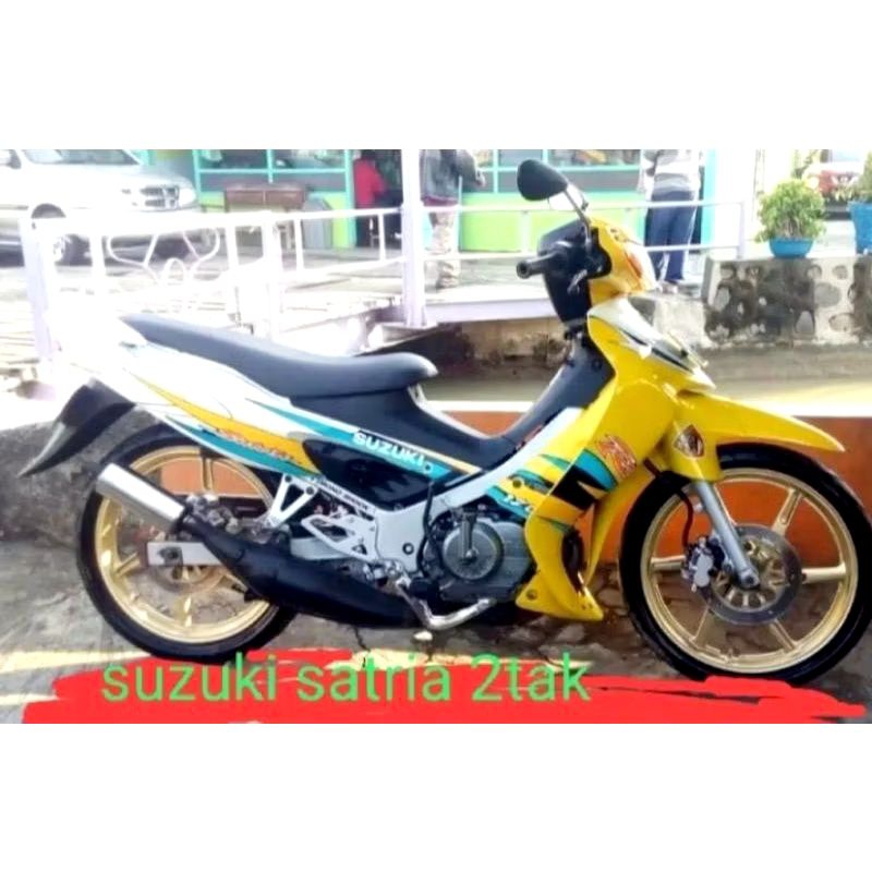 VELG 1 SET SUZUKI SATRIA HIU LUMBA² 2TAK DD ASLI ORIGINAL COPOTAN