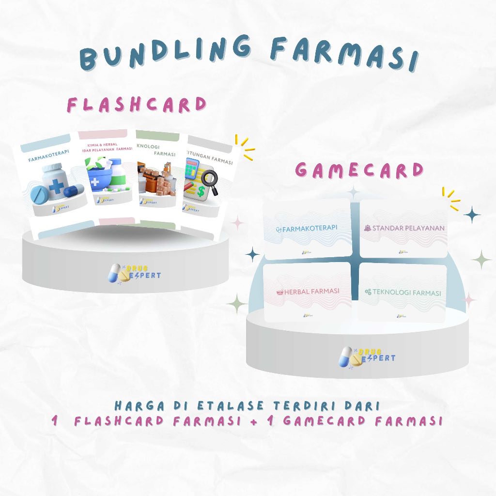 [BUNDLING] FLASHCARD + GAMECARD FARMASI DRUG EXPERT