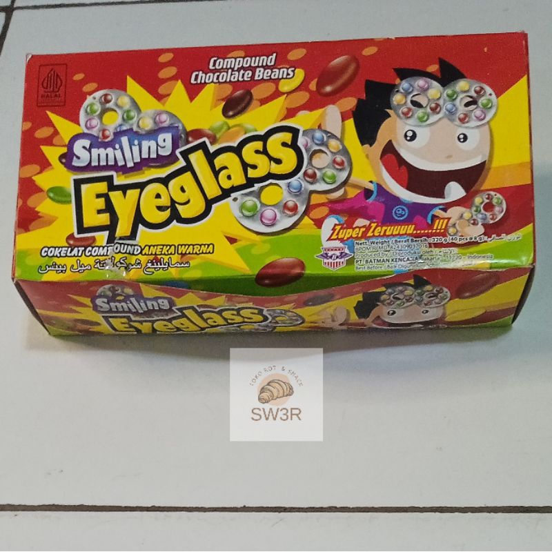 

SMILING EYGLASS PERMEN COKLAT isi 40 pcs