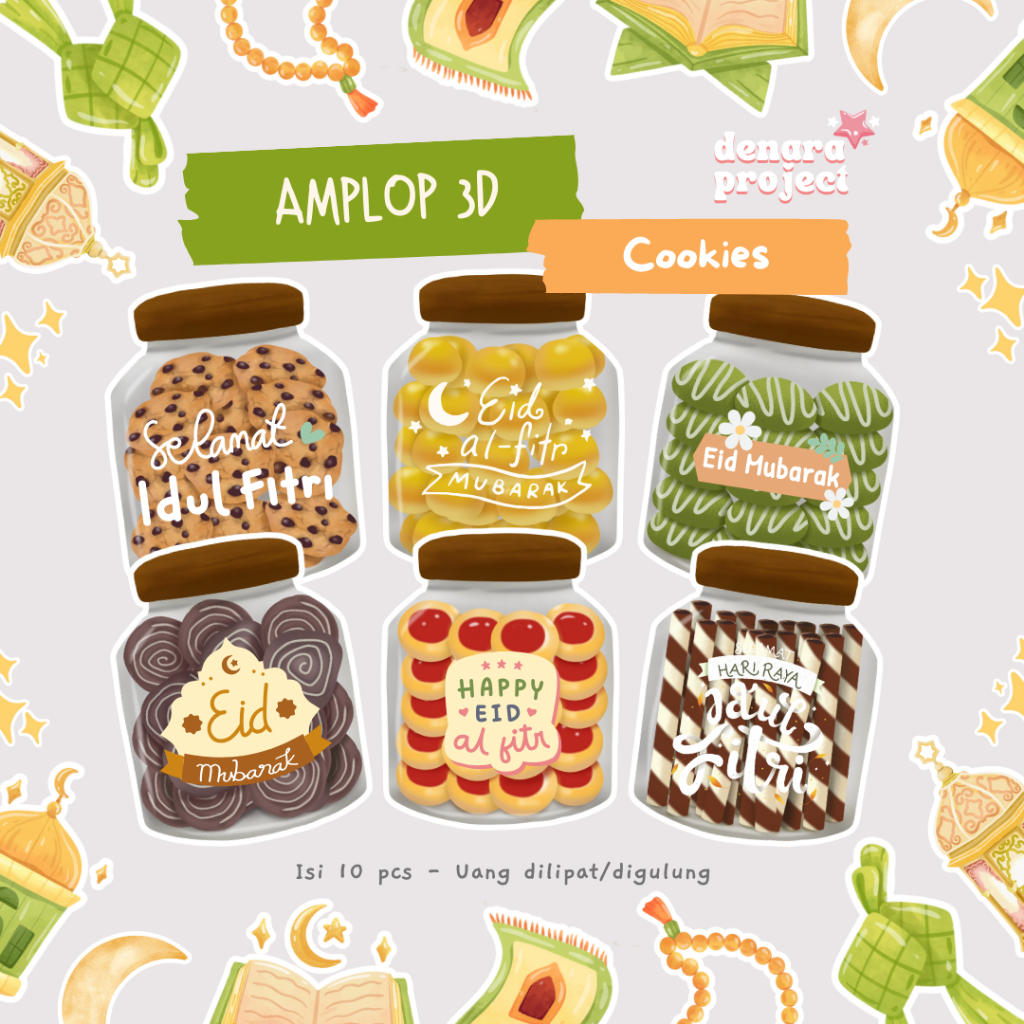 

(10 PCS) Amplop Lebaran 3D Toples 3D 2025