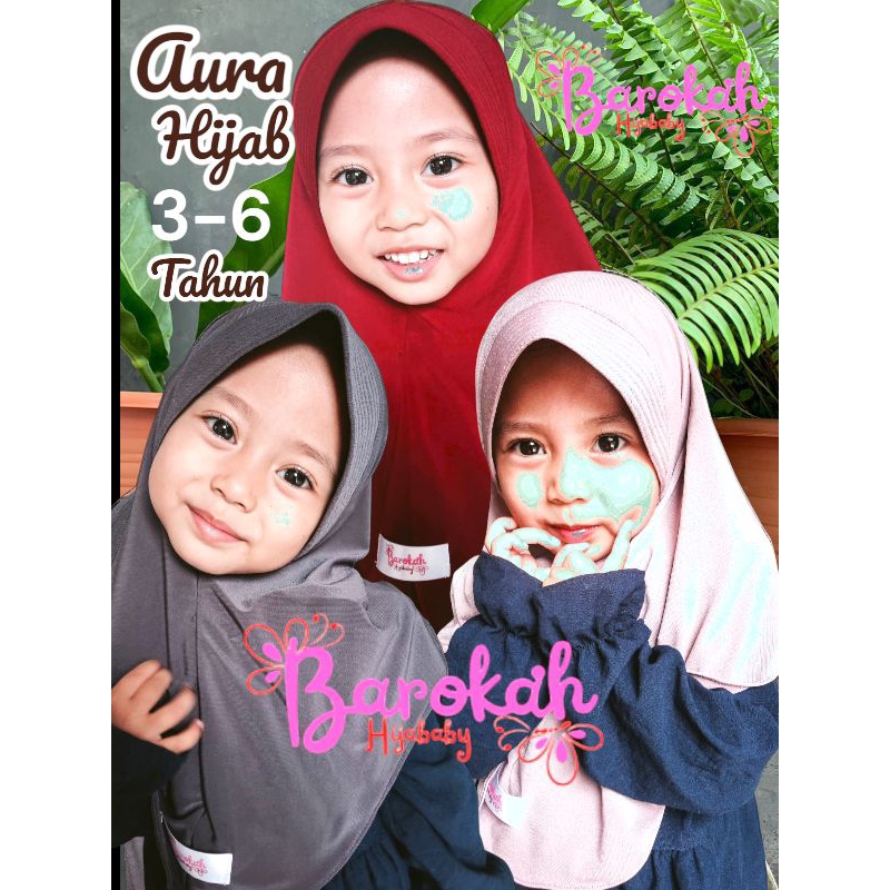 AURA HIJAB instan ANAK USIA 3-6TAHUN, hijab virall 2025, hijab sekolah, Aura hijab lucu