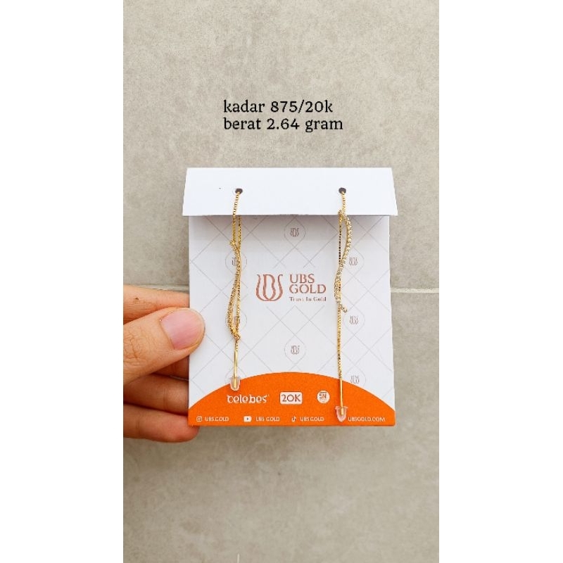 Grosir Anting Mewah model panjang emas asli Keren anting jarum hadiah ulang tahun