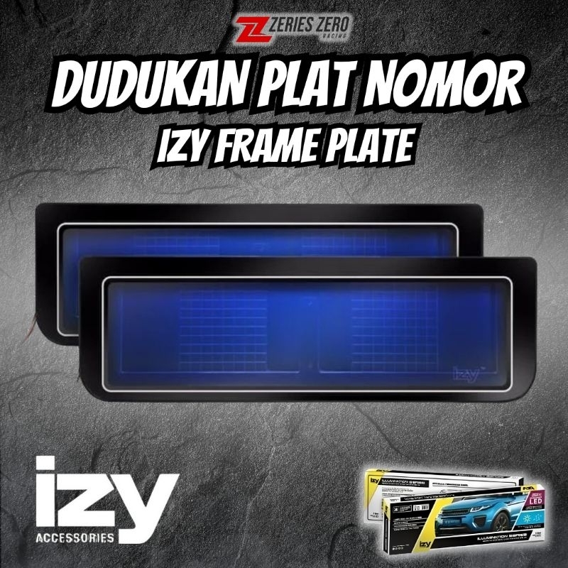 Dudukan Plat Nomor / Plat Nomor Mobil IZY Lampu Universal 1 Set