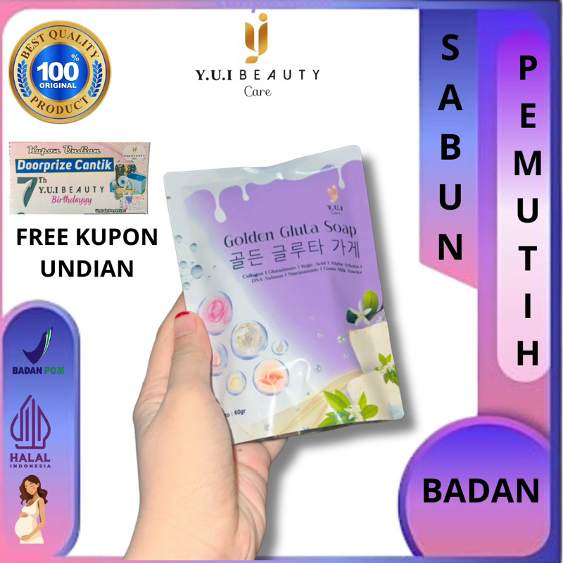 

Sabun Pemutih badan permanen Gluta soap Yui beauty melembabkan kulit badan sabun badan