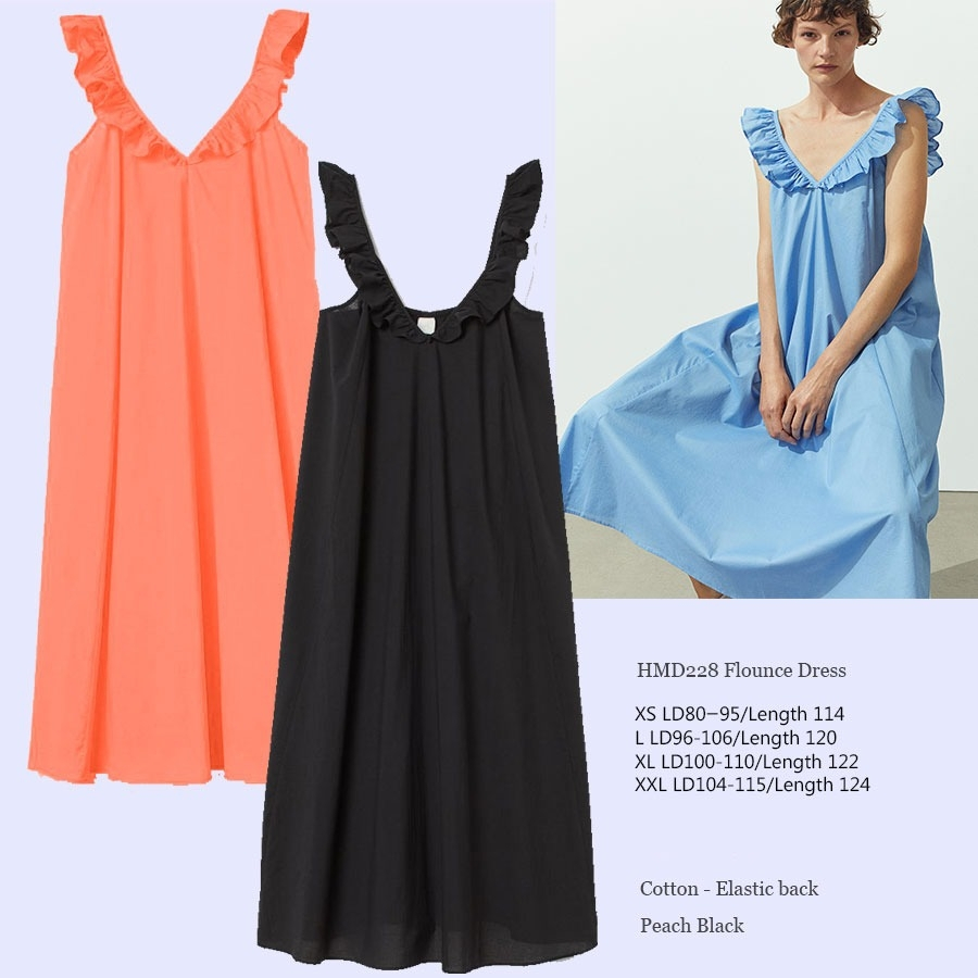 HM 228 FLOUNCE DRESS Wanita Branded